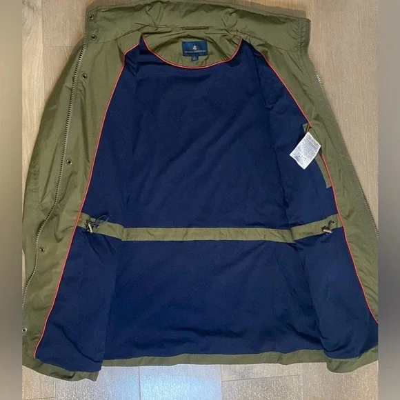 Brooks‎ Brothers Men's Hooded Field Jacket Parka Green Water Repellent Size L